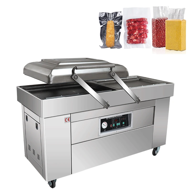 Commercial Marinated Meat Cooked Food Wet and Dry Dual Use Large Bench Vacuum Sealer Packaging Machine