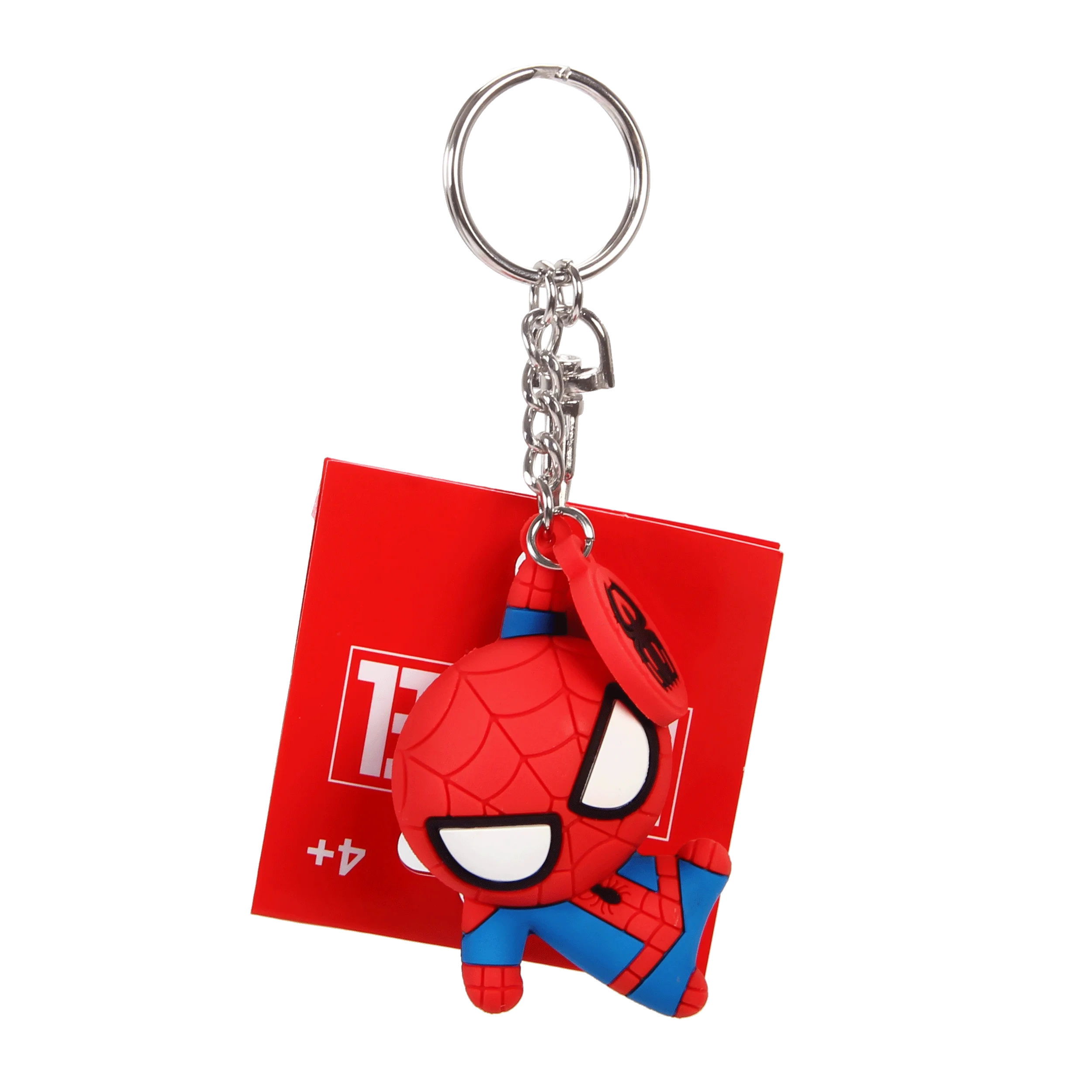 Hot selling PVC material Odorless and tasteless spiderman cartoon Marvel key chain ring