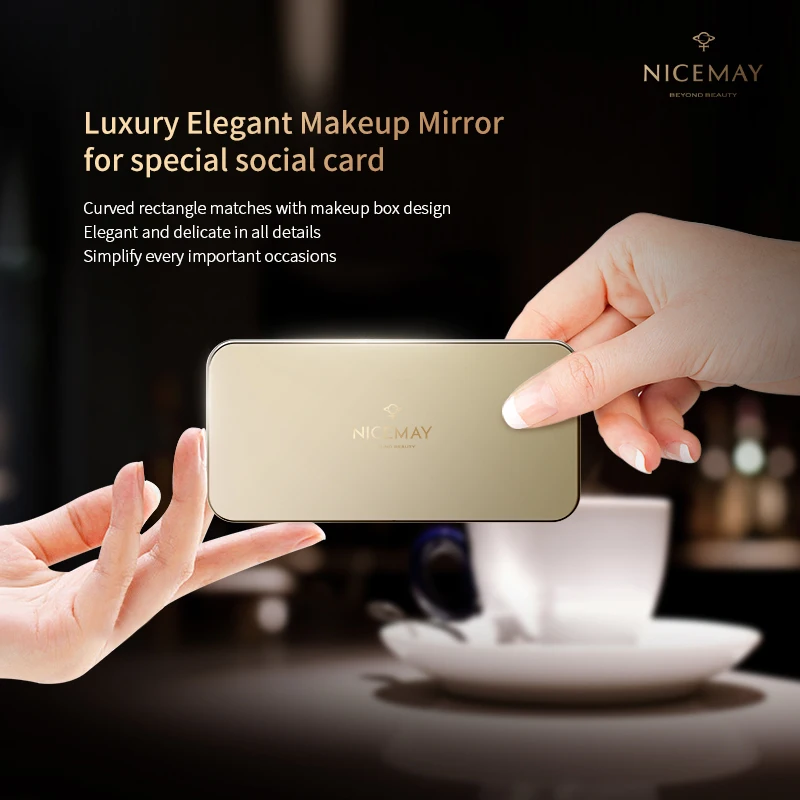 Magnification LED Light Pocket Purse Hand Held Portable Folding Small Mini Makeup Mirror