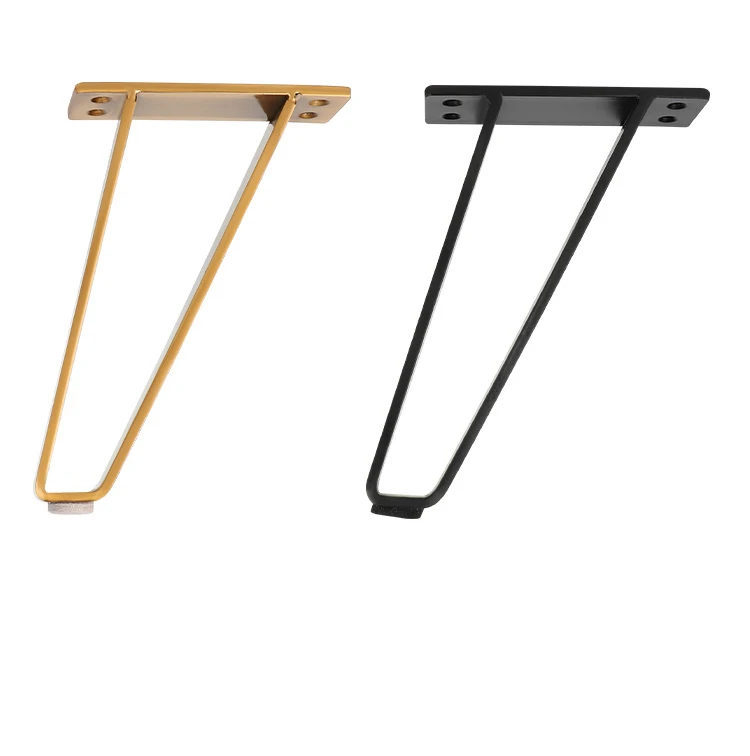 Modern Decoration steel Angled Metal Furniture Leg Rubber Feet Metal Furniture Sofa Legs