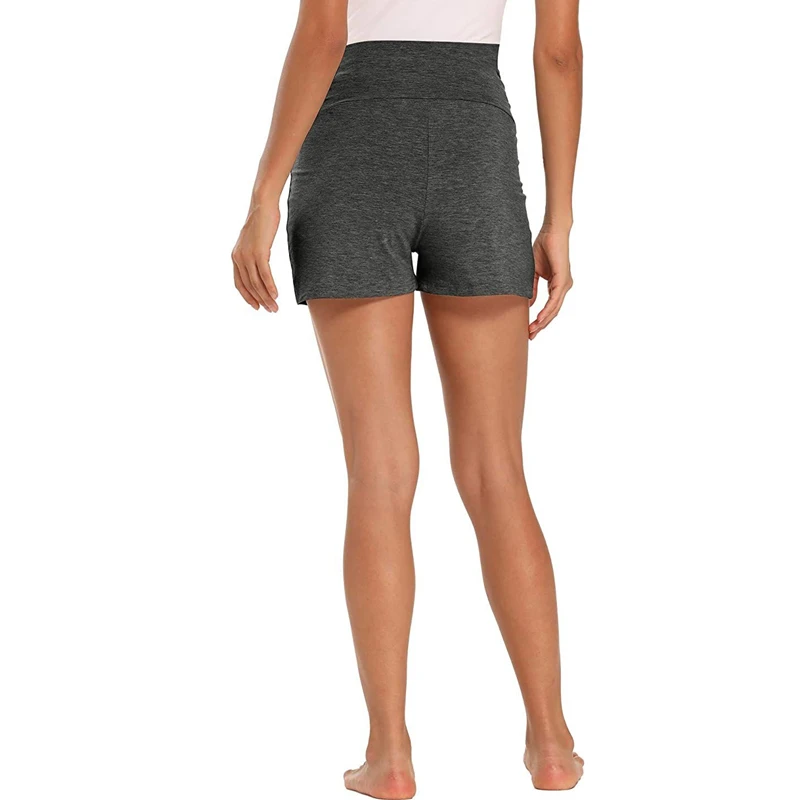 
Knitted loose high waist pants with adjustable oversize shorts for pregnant women 