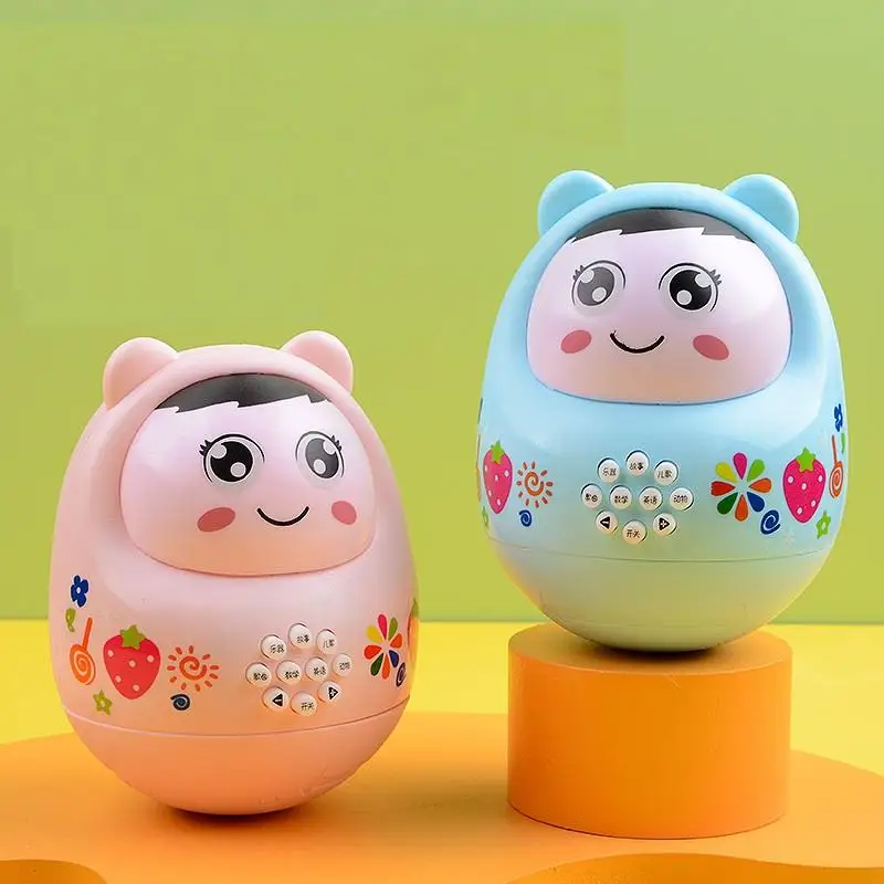 Tiktok Product Baby Rattles Balance Tumbler Toys Funny Bells Music Bell Early Education Story Machine Learning Education