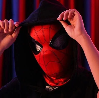 Hot Party Mask Halloween Christmas New Strange Photo Props Boys Birthday Gift Cosplay Electric Blinking Spider Man Headgear