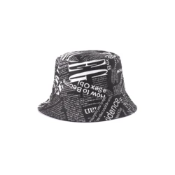 Double-sided fashion wholesale letter bucket hat cotton/polyester  Breathable hole design  bucket hat