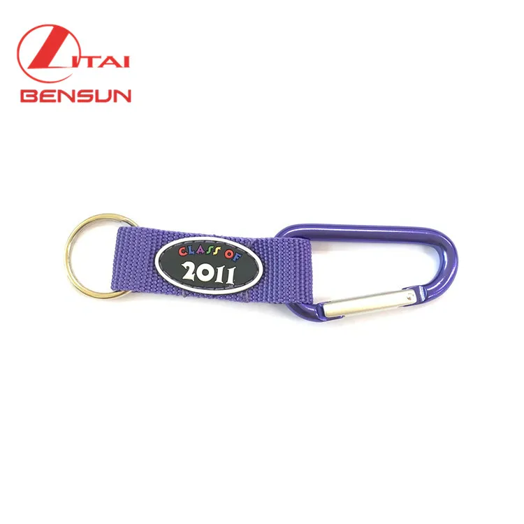 High Quality Aluminum D Shape Key Ring Safety Aluminum Carabiner Hook with Screw Lock