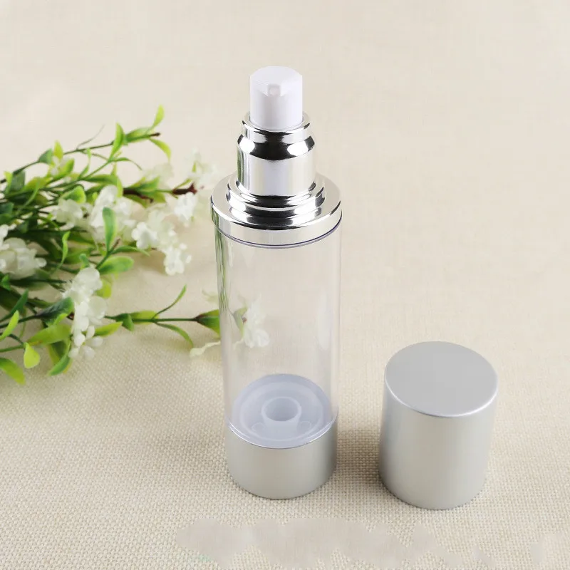 
transparent acrylic 30ml airless pump bottle for beauty cosmetics 