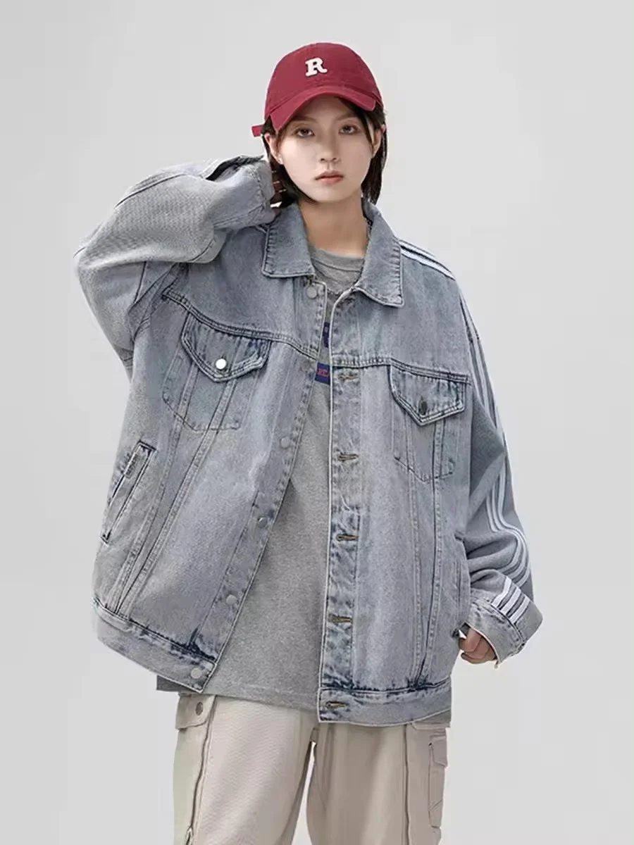 2024 Jean Jackets for Women Fashion Denim Jacket Western Oversized Shacket Jacket Button Up with Pockets