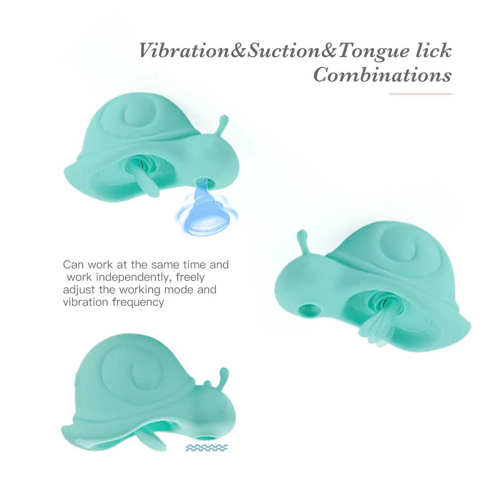 New Amazon Waterproof Silicone Tongue Licking sex toy shunge Clitoral Sucking Vibrating Snail Vibrator For Woman