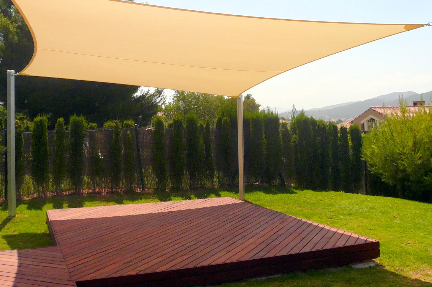 HDPE UV stabilized material rectangle shade rate 95% sun shade sail