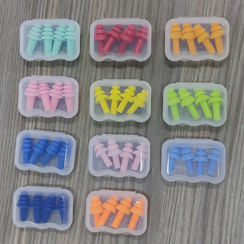 100MOQ Silicone Earplug Noise Reduction Ear Hearing Protection Reusable Ear Plugs Anti noise For Swimming sleeping Industrial