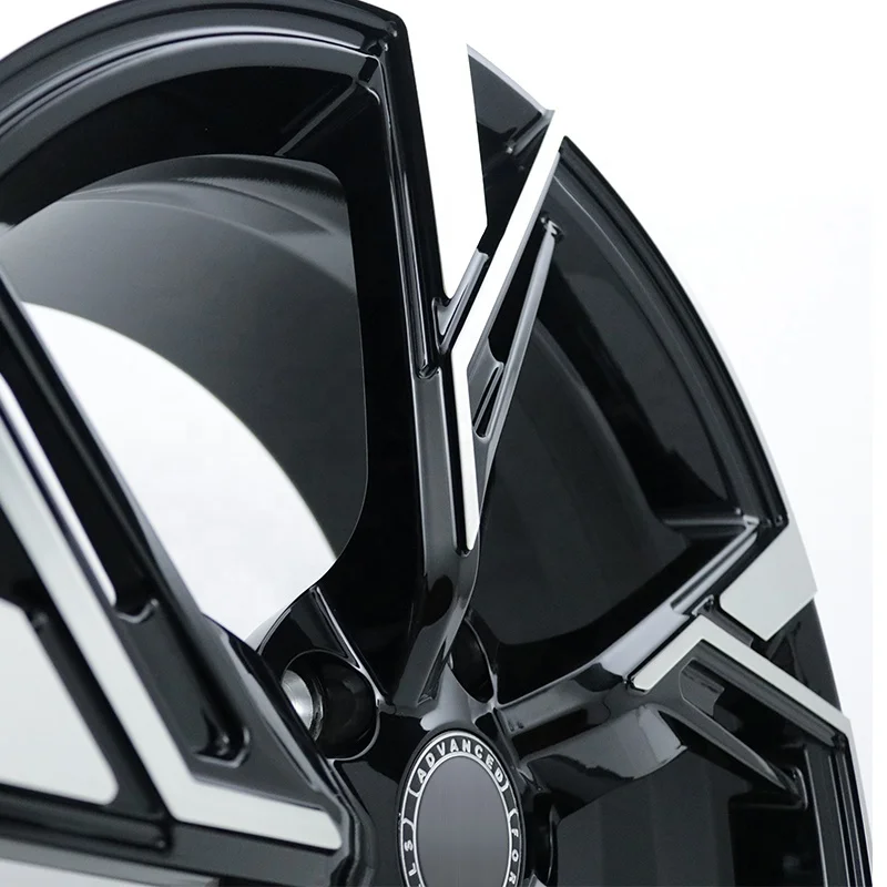 15 16 17 18 19 20 21 22 Inch Black Machine Face With Blue Inner Line 4x100 8x100/114.3 5x112 Casted Car Rims Passenger Car wheel