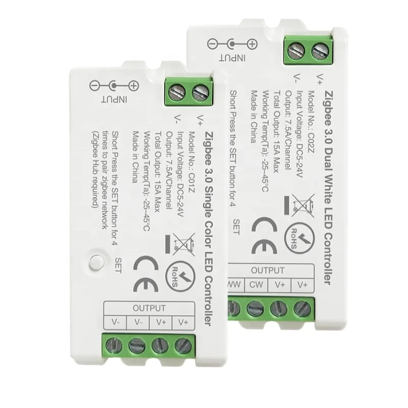Tuya Zigbee LED light control smartphone touch switch control intelligent LED controller Mono/CCT dimmable