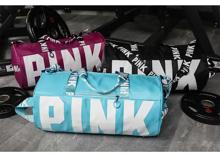 FREE SAMPLE Wholesale custom fashion logo foldable sport gym women mens waterproof travel duffel bag pink duffel bag duffle bag