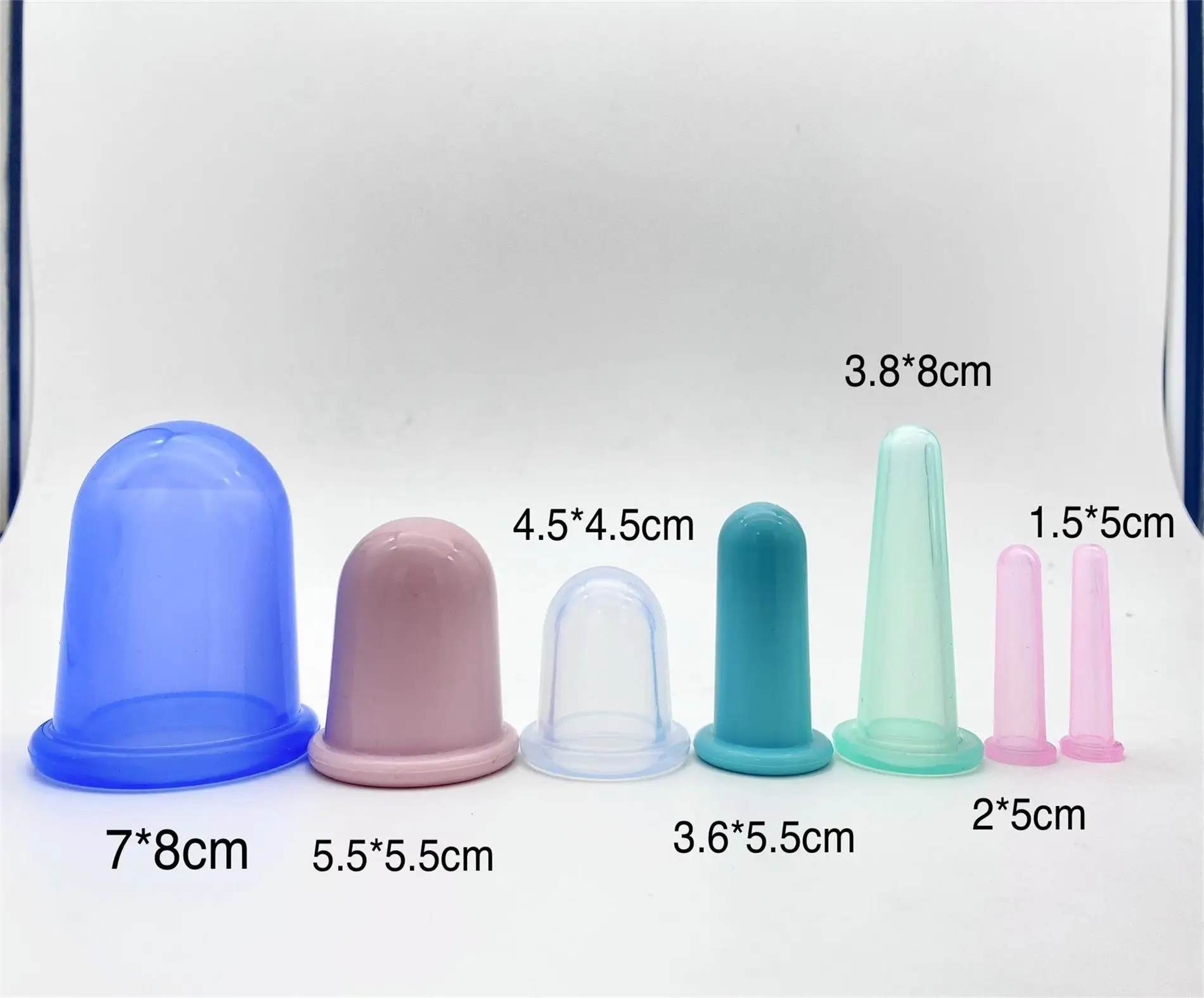 4pcs Silicone Massage for Face Body Spa Cupping Suction Cups Anti Cellulite Vacuum Cupping Cans Face Lifting Back Massager