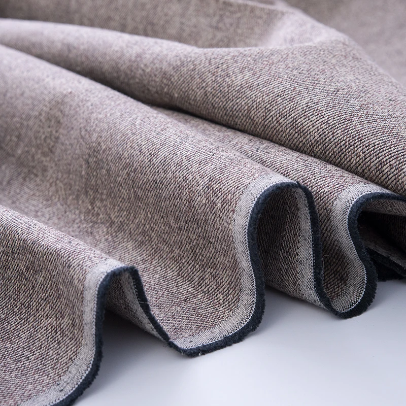 
Wholesale Yarn Dyed Hemp Cotton Woven Plain Fabric For Suit Thick Skirt Clothing Hemp Cotton For Sale 
