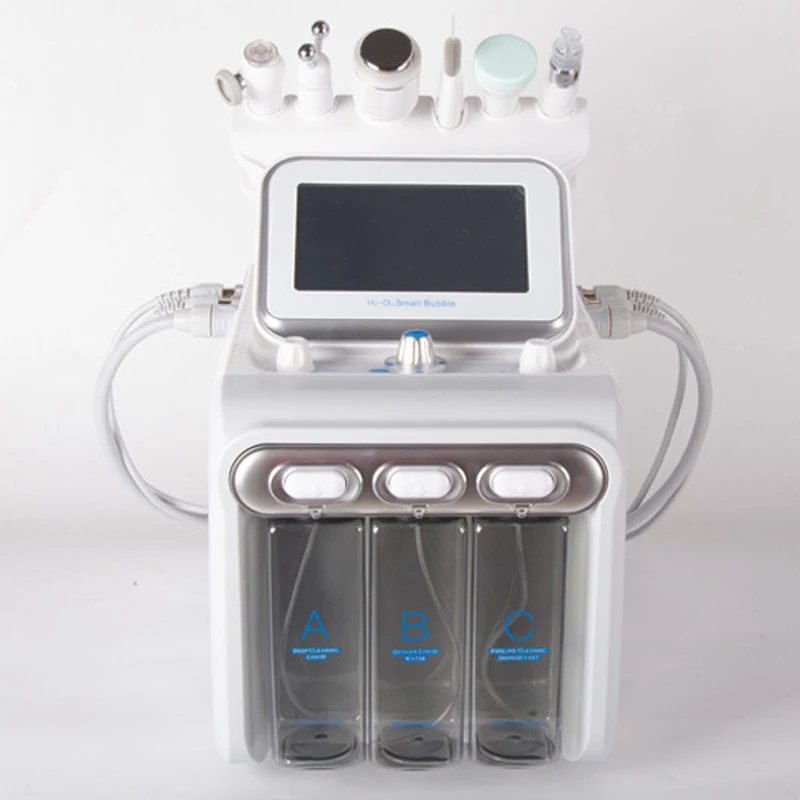 7 in 1 Hydro Oxygen Facial Machine Microdermabrasion Aqua Jet Peel Oxygen Cleansing Scrubber Facial Care Machine