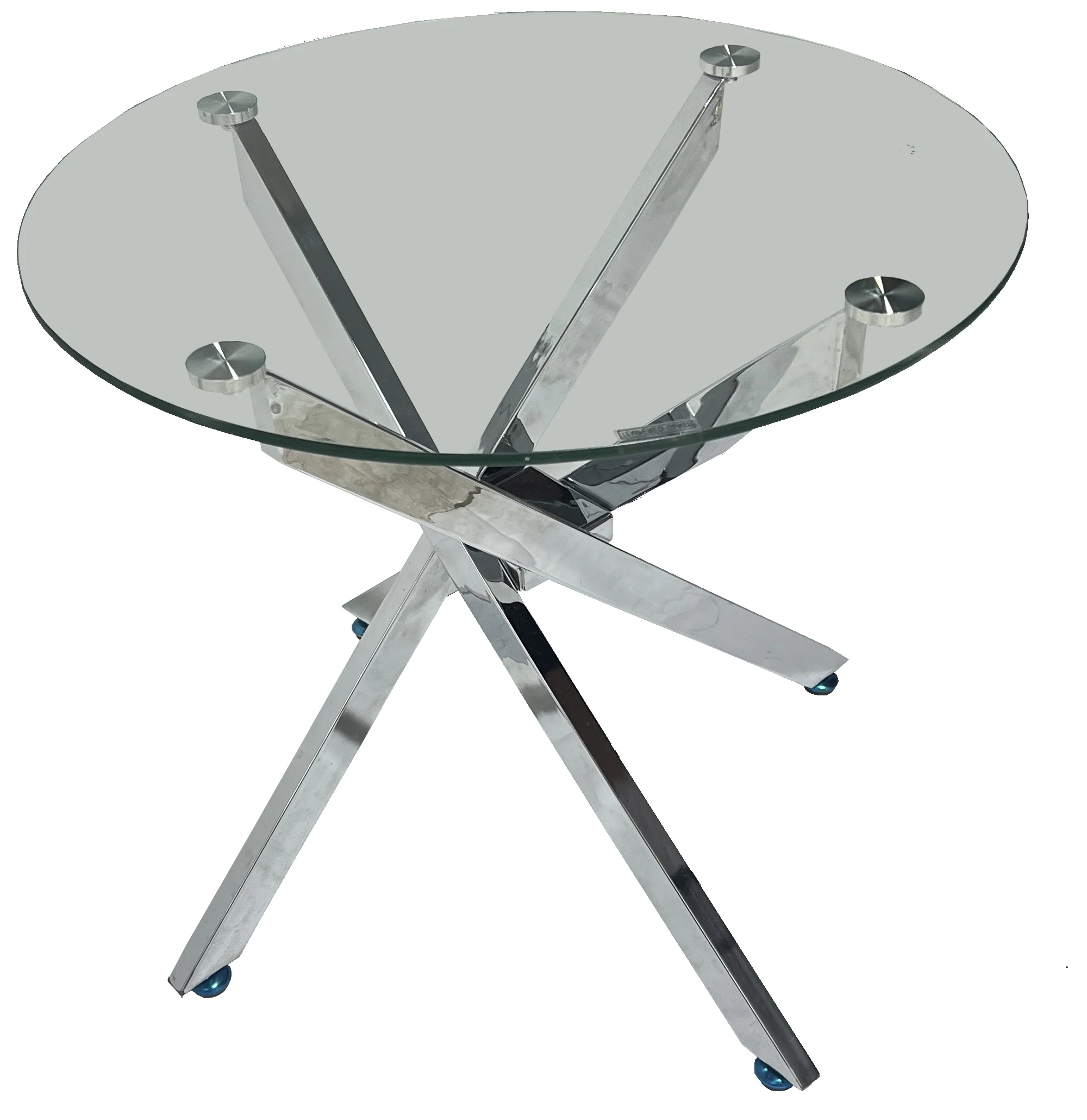 Modern Simple Gold Plated Coffee Table Tea & Telephone Station for Sofa Side Negotiation Use Enhanced by Electroplating Process