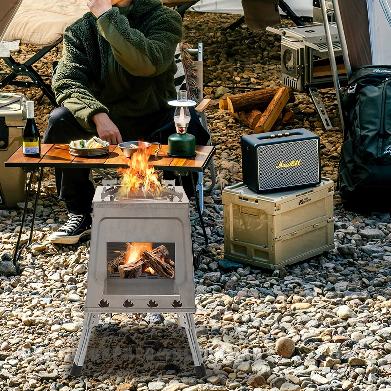 Multi-functional small size Outdoor camp hiking Travel road trip Firewood Stoves
