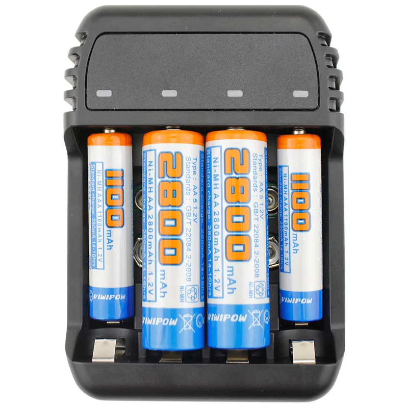 NiMH NiCD AA AAA 9V Rechargeable Batteries Smart Battery Charger USB charger for NiMH batteries with LED display