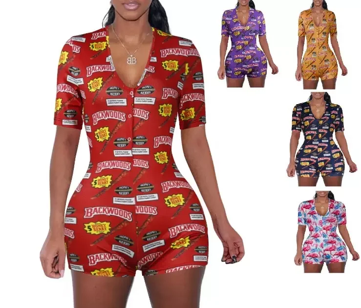 Sexy Women Pijamas Plus Size Sleepwear Pyjamas Nightwear Jumpsuit Pajamas For Adults Short Romper Bodycon