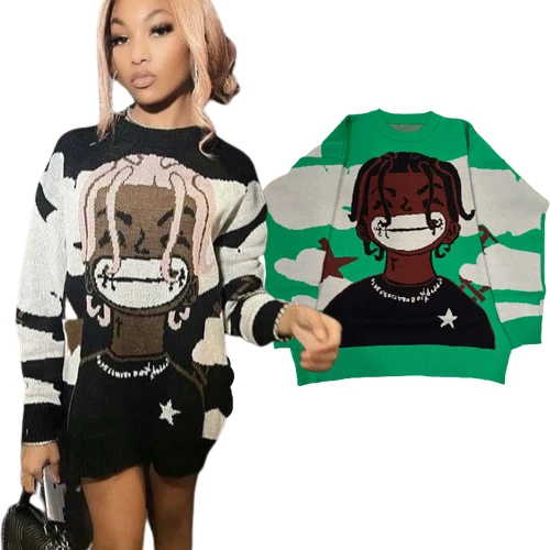 Loose Sweaters Women Winter Knitting wear Korean Casual 2022 Female Autumn Graphic Pullover Warm Sweater