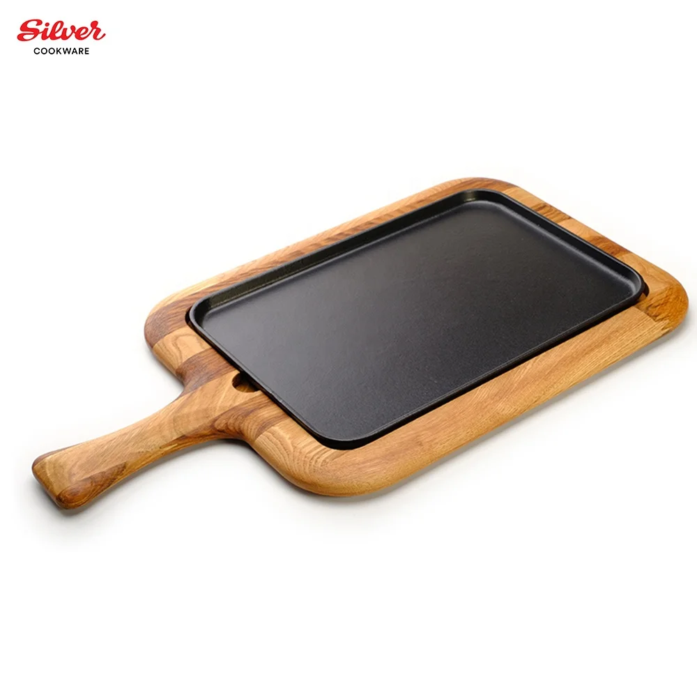 serving plates for restaurant cafe hotel serving trays wooden serving plates platters Cast Iron  High Quality Made in TURKEY