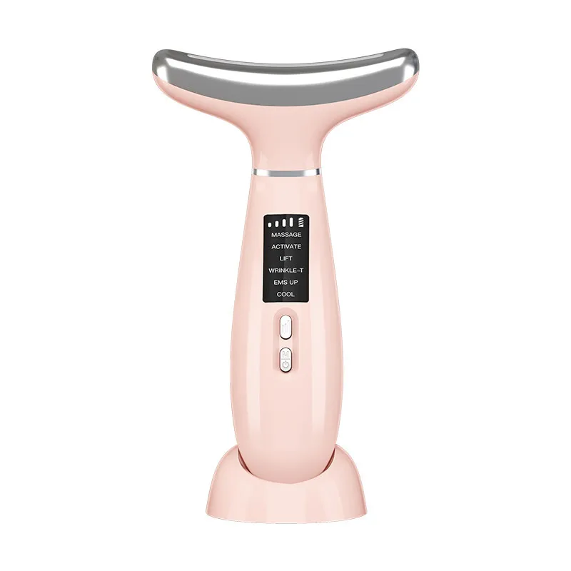 Hot Sale Neck Lift Beauty Device Anti-aging Skin Care Rejuvenation V Facial Hot Cold Compress Face And Neck Lifting Massager
