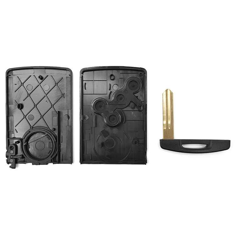 4 Button Smart Card Remote Key Shell for R-enault Megane Laguna Koleos Fluence Scenic Clio Captur Car Key Case with Blade