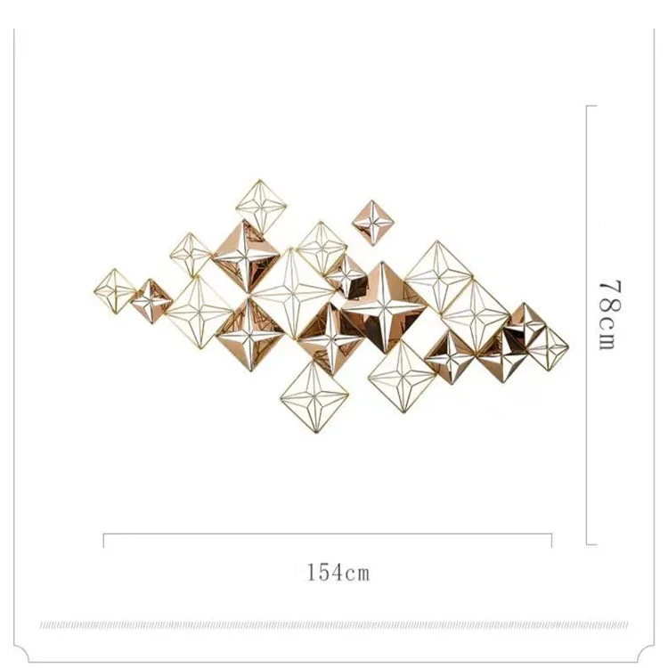 154*78cm Nordic metal wall art home decor wall pendant iron hanging living room decor luxury home accessories