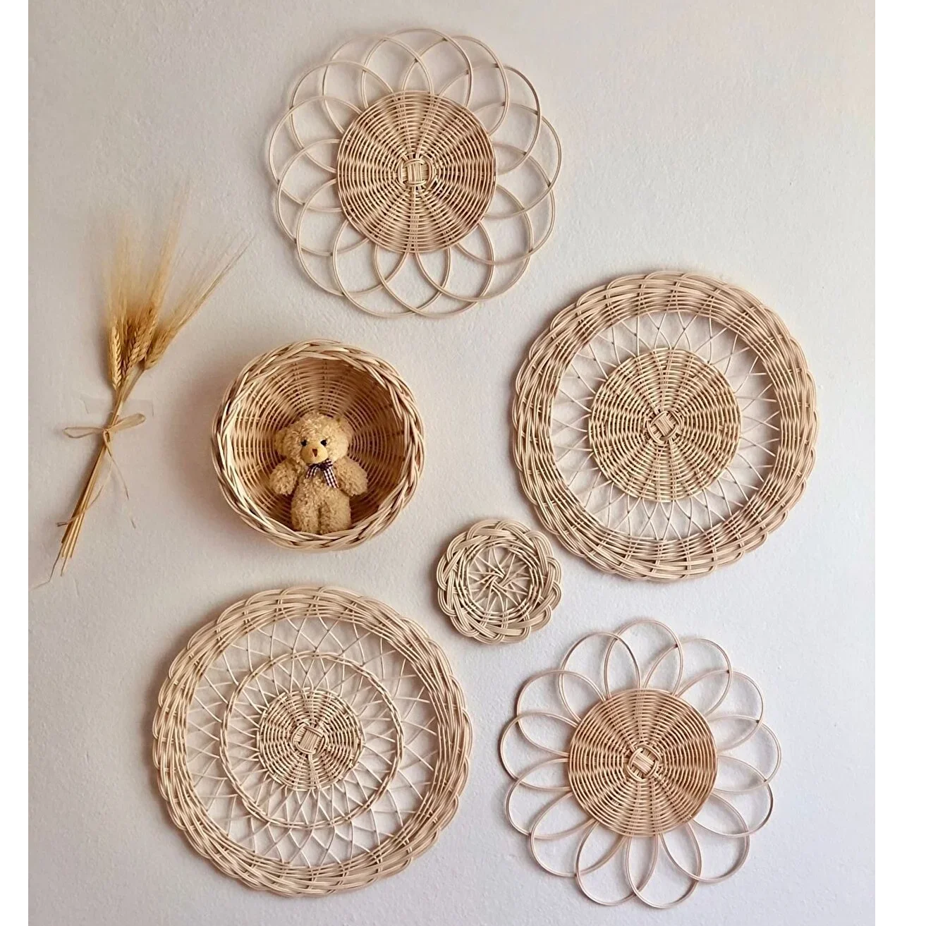 Flower door Hanging woven baskets bathroom hanging basket 12 inches hanging baskets