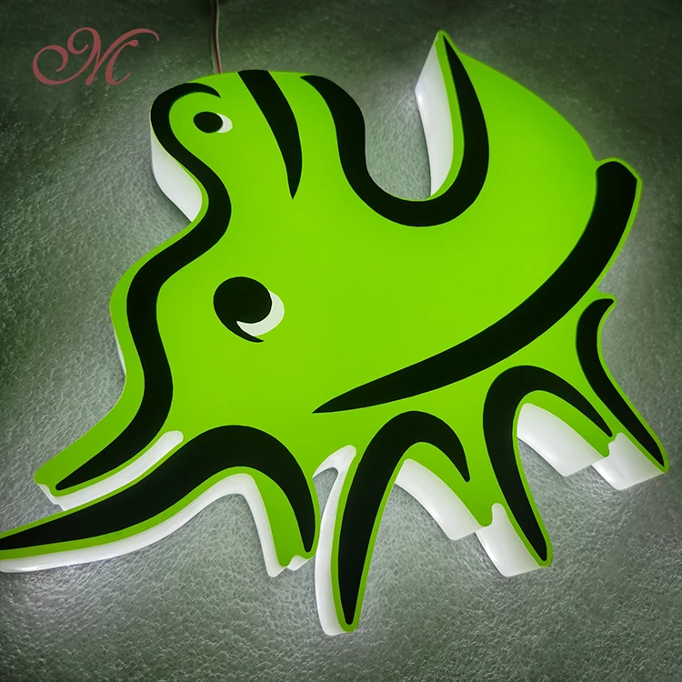 Factory Custom 3D Illuminated Advertising Company LED Acrylic Light Box Logo Electronic Sign