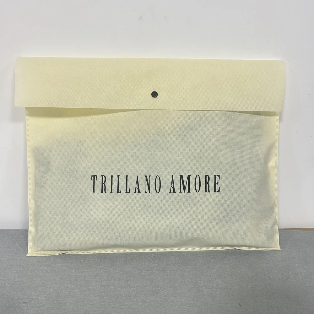 Wholesale Custom logo Non-woven bag packaging Nonwoven snap button Bag Non Woven Bag for clothing