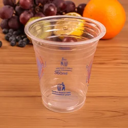Free sample china disposable cups 360ml 12oz custom logo plastic cups for Wedding/Picnic/Home/Party