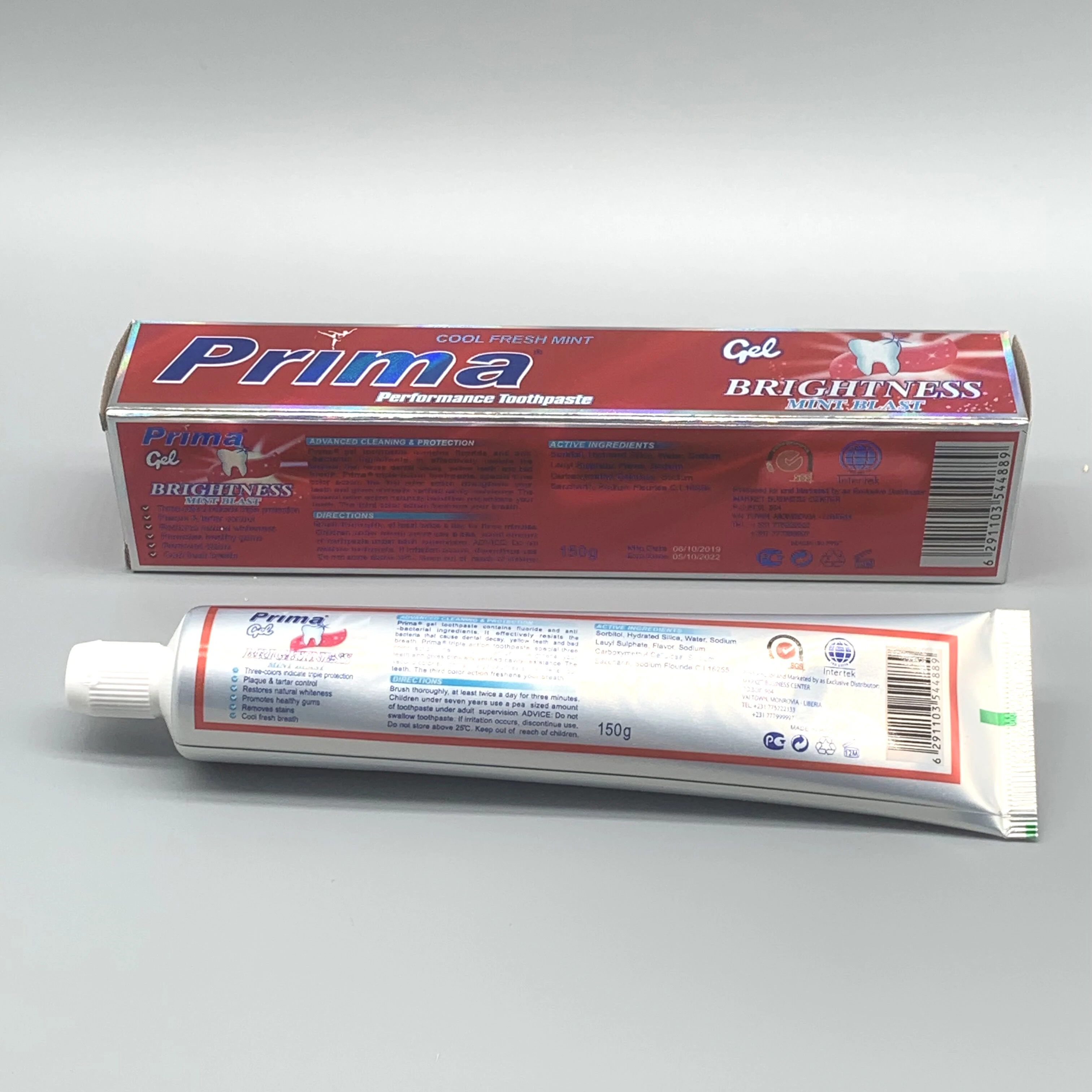 Daily cleaning of toothpaste