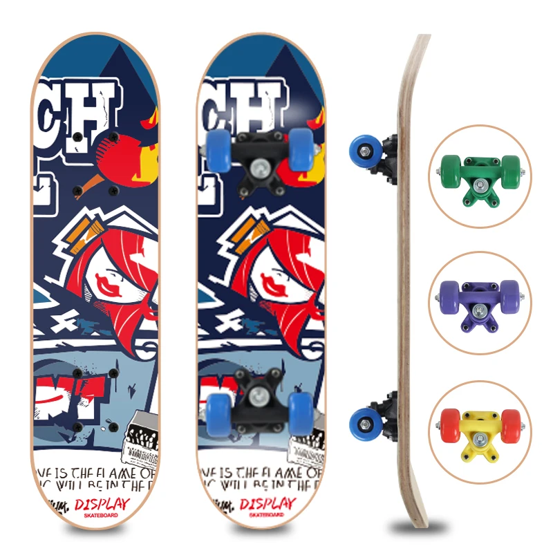 Factory Direct Sale 24 inch Mini Kids Toys Skateboard Wood Maple Skate board Kids Skateboard