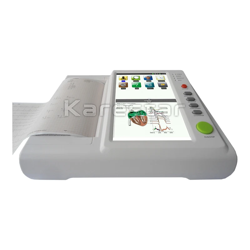 Цифровой Электрокардиограф vet 12 каналов ekg машина свинец ecg