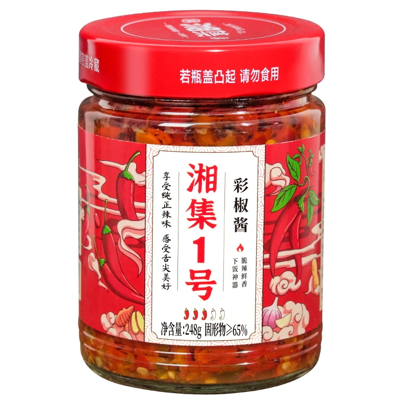 Xiangji No.1 Color Chili Sauce Countryside Flavor Made By Manual Mellow Aroma Mixed With Rice Fresh Pepper Paste