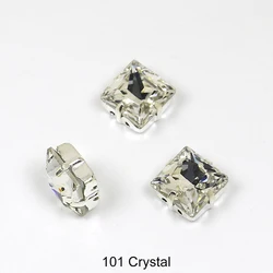 DZ-3009 Square Shape Fancy Stone Point Back Crystal Stone Mix Color Glass Rhinestone  For Jewelry Accessories