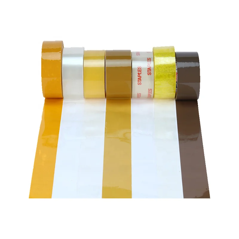 Factory Packing BOpp Carton Sealing Transparent Bopp Sticky Box Package Clear and yellowish Adhesive Tape