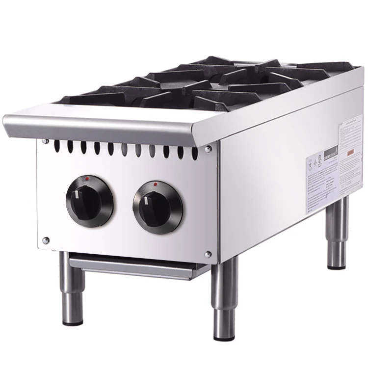 American style Commercial stainless steel kitchen equipment 2 gas stoves burners with safety valve gas range burners
