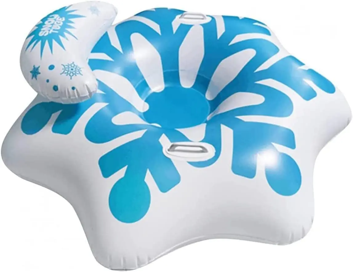 Winter Snow Tube - 47 inch Durable Large Inflatable Snow Sled Heavy Duty 0.6mm Handles Snow Rider