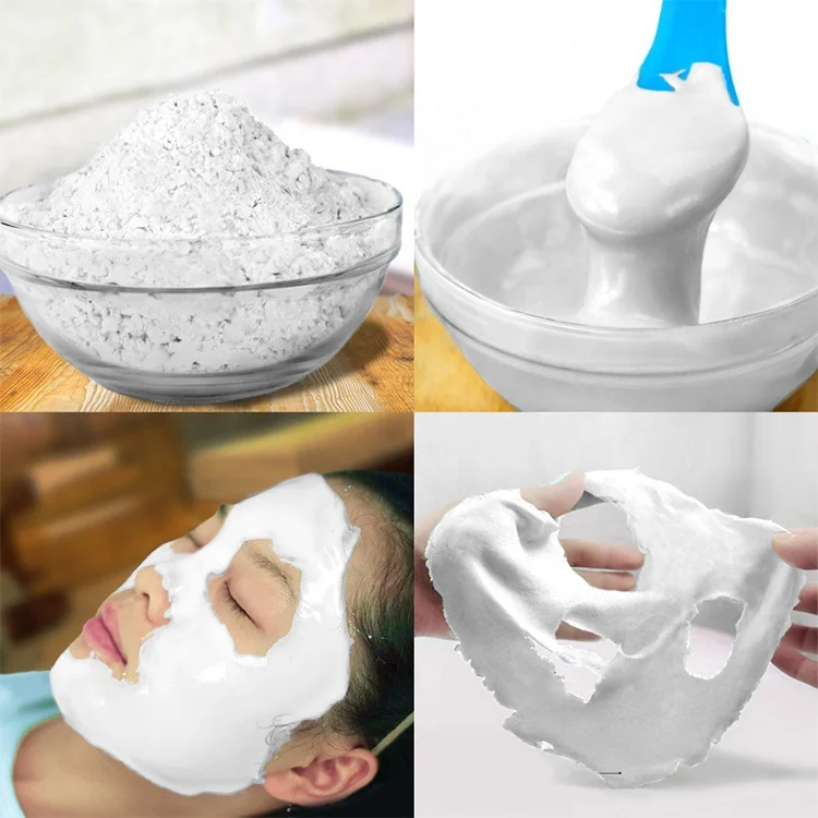 Private Label Korean Skin Care Cool Peel Off Modeling Facial Collagen Soft Powder Mask
