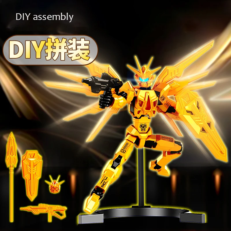 3D Movable Robot Models with Weapons Building Block Set Lucky 13 joint action figure 3D printing toy assembly Action Figures
