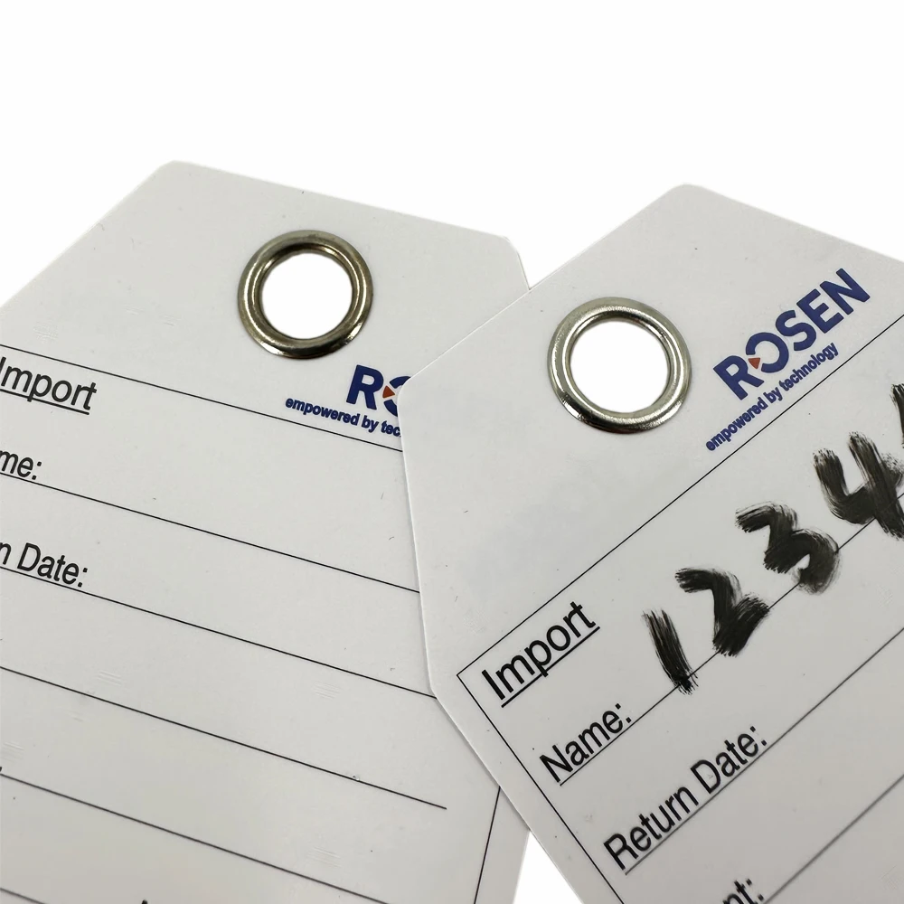 Promotional OEM Low Price Custom Plastic Greeting Card Folded Packaging Tags Hang Folded Card Stock Hanging Tag