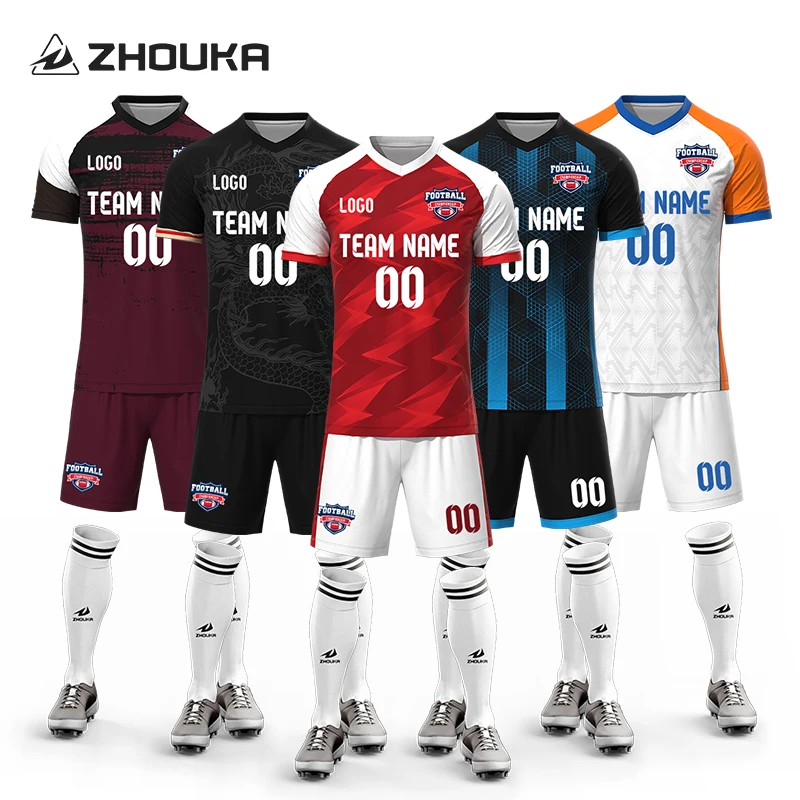 Manufacturer OEM Custom Sublimation Soccer Jerseys For Man Football Wear Customized Football Jersey Club Team Uniforms Set