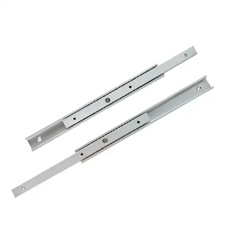 AL0820PT Light-duty silent guide rail 20mm wide two-section non-detachable aluminum alloy slide rail