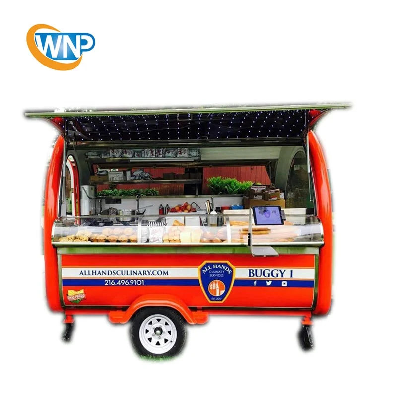 WNP food trucks frozen yogurt cart/street food car/fast food cart coffee trucks for sale