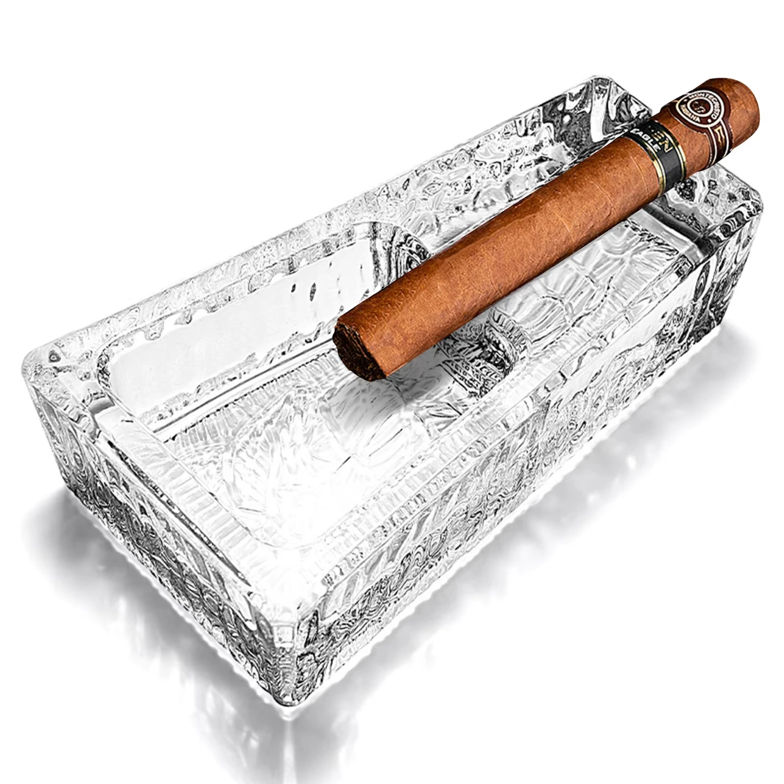 High Quality Mini Ashtray Modern Design For Cigar Tobacco Smoking Cigar Ashtray Glass Crystal Cigar Ashtray