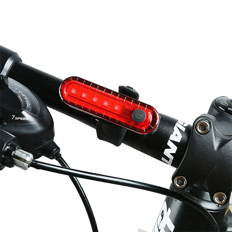 BC Mini Waterproof USB Bike Lights Front Rear Tail Lights Seatpost Mounting Sports Camping Front Rear Bike Backlights