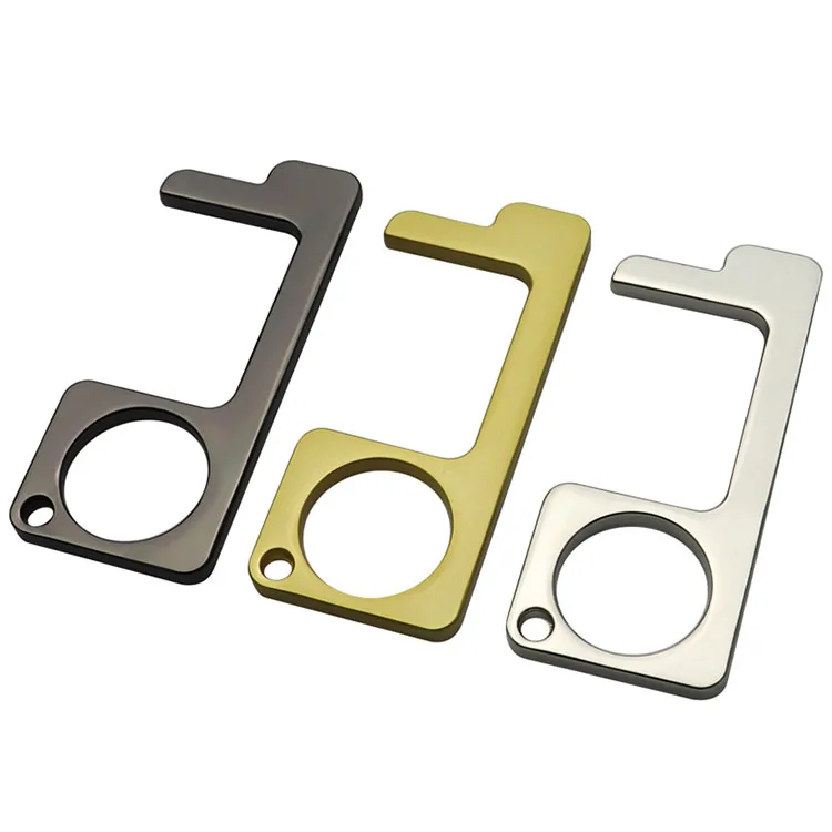 brass keychain door opener hands free no touch door opener keychain